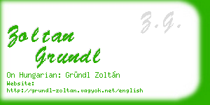 zoltan grundl business card